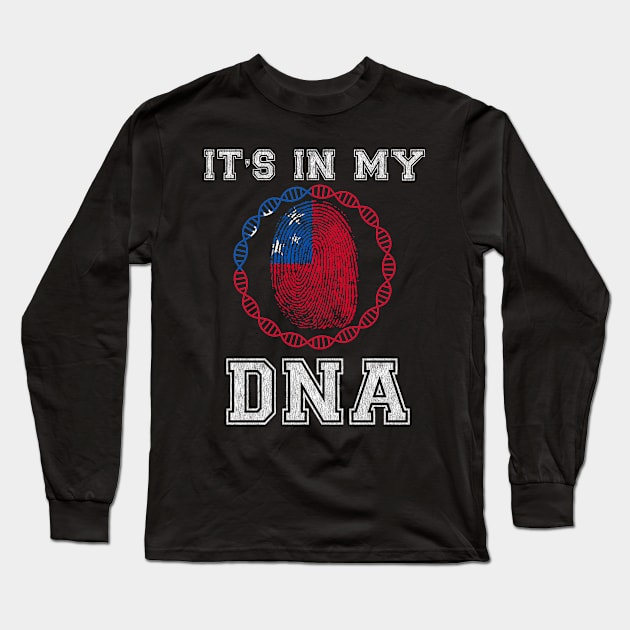 Samoa  It's In My DNA - Gift for Samoan From Samoa Long Sleeve T-Shirt by Country Flags